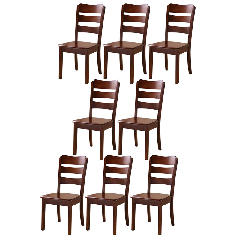 Wood Modern Style Dining Chair Ladder Back Side Chair for Dining Room