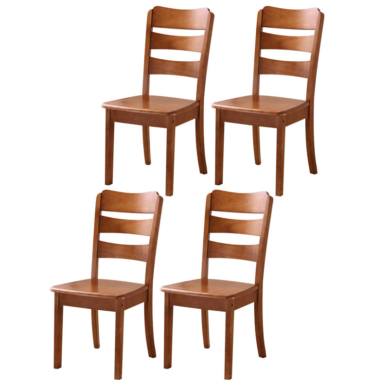 Wood Modern Style Dining Chair Ladder Back Side Chair for Dining Room