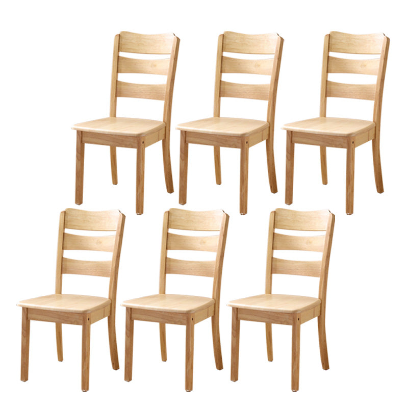 Wood Modern Style Dining Chair Ladder Back Side Chair for Dining Room