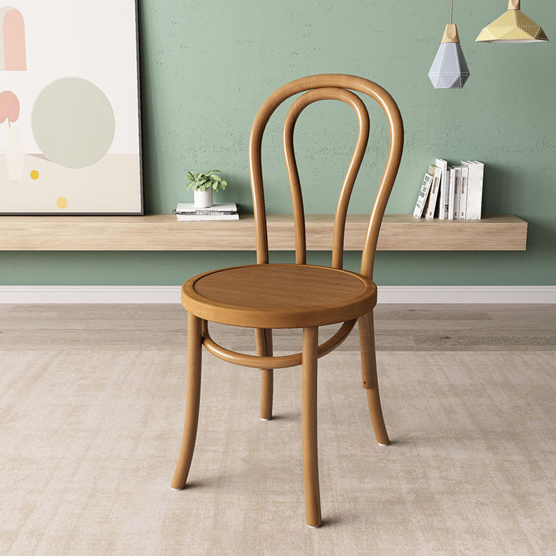 Wood Modern Style Side Chair Open Back Dining Chair for Dining Room