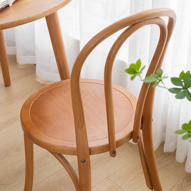 Wood Modern Style Side Chair Open Back Dining Chair for Dining Room