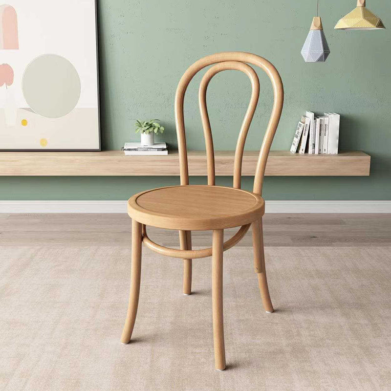 Wood Modern Style Side Chair Open Back Dining Chair for Dining Room