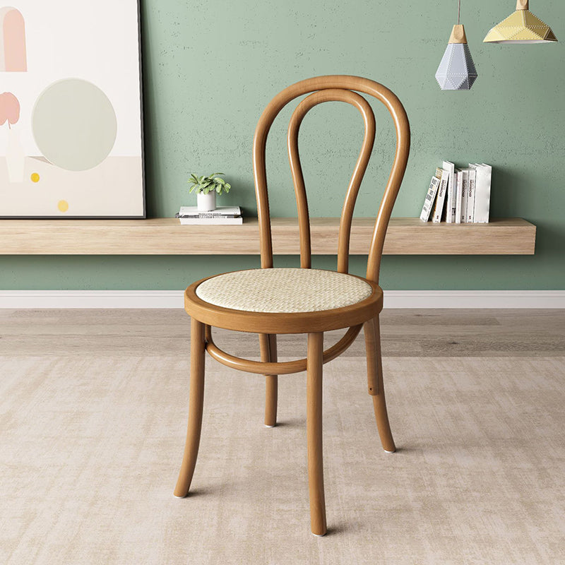 Wood Modern Style Side Chair Open Back Dining Chair for Dining Room