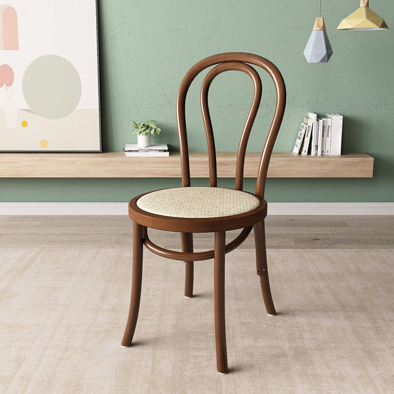 Wood Modern Style Side Chair Open Back Dining Chair for Dining Room