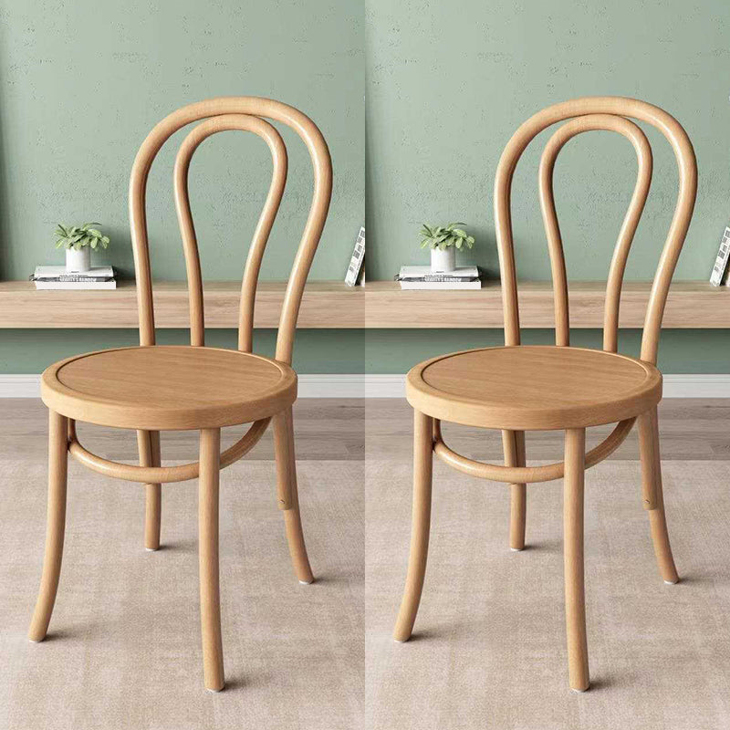 Wood Modern Style Side Chair Open Back Dining Chair for Dining Room