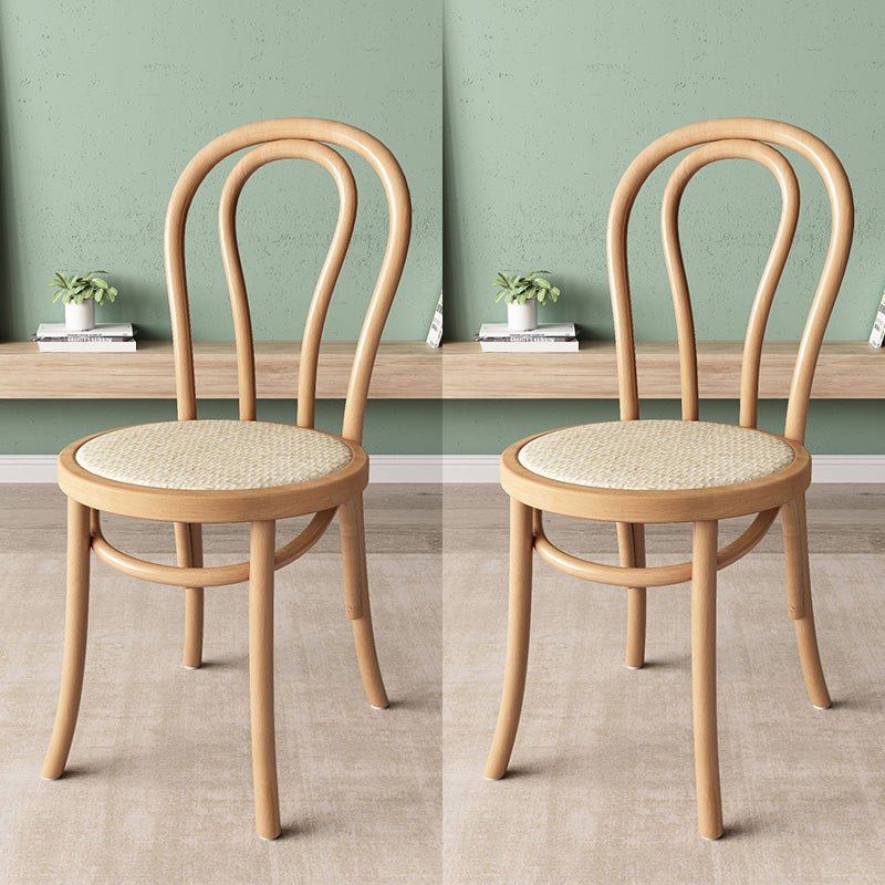 Wood Modern Style Side Chair Open Back Dining Chair for Dining Room