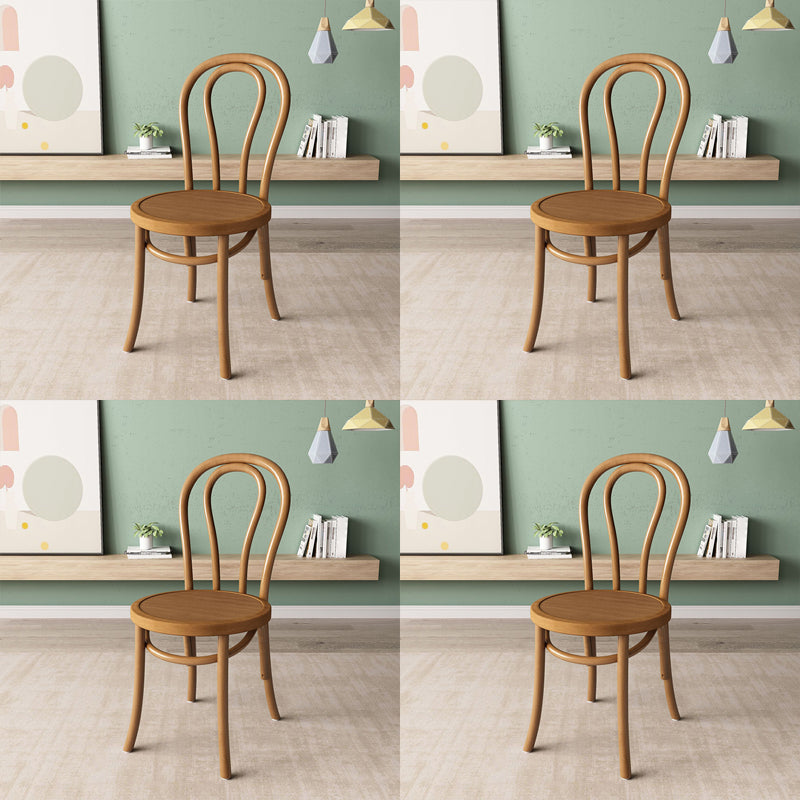 Wood Modern Style Side Chair Open Back Dining Chair for Dining Room