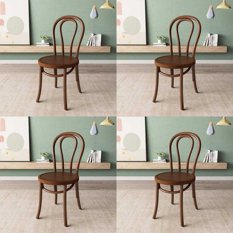 Wood Modern Style Side Chair Open Back Dining Chair for Dining Room