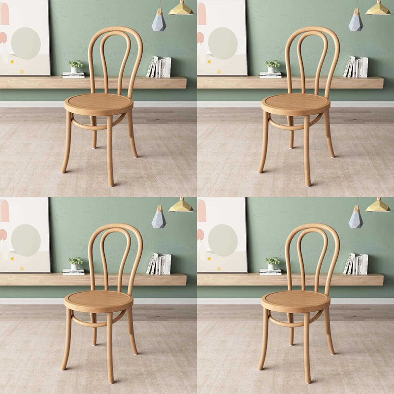 Wood Modern Style Side Chair Open Back Dining Chair for Dining Room