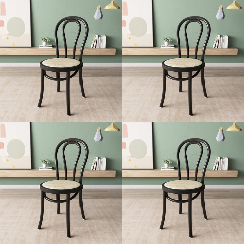 Wood Modern Style Side Chair Open Back Dining Chair for Dining Room