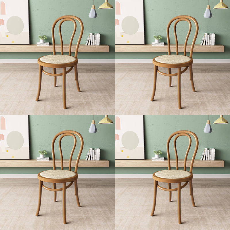 Wood Modern Style Side Chair Open Back Dining Chair for Dining Room