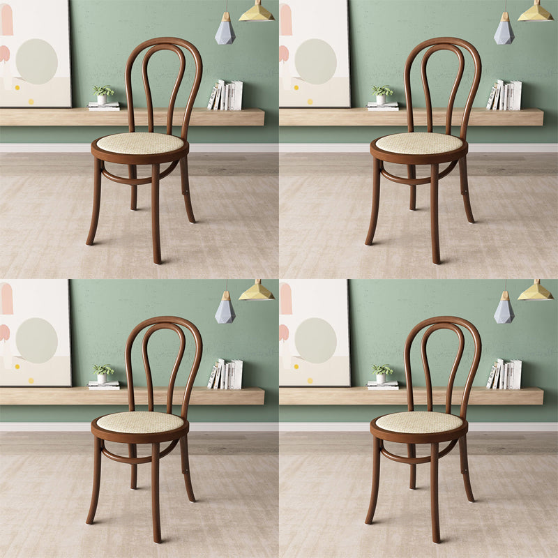 Wood Modern Style Side Chair Open Back Dining Chair for Dining Room