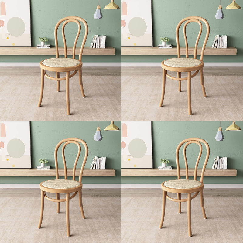 Wood Modern Style Side Chair Open Back Dining Chair for Dining Room