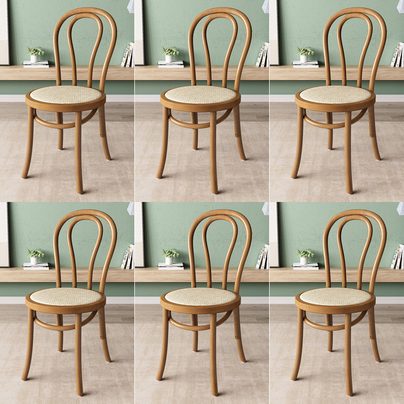 Wood Modern Style Side Chair Open Back Dining Chair for Dining Room