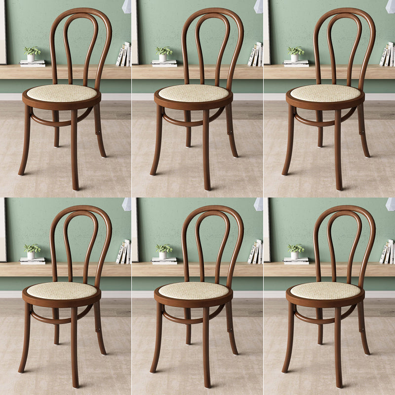 Wood Modern Style Side Chair Open Back Dining Chair for Dining Room