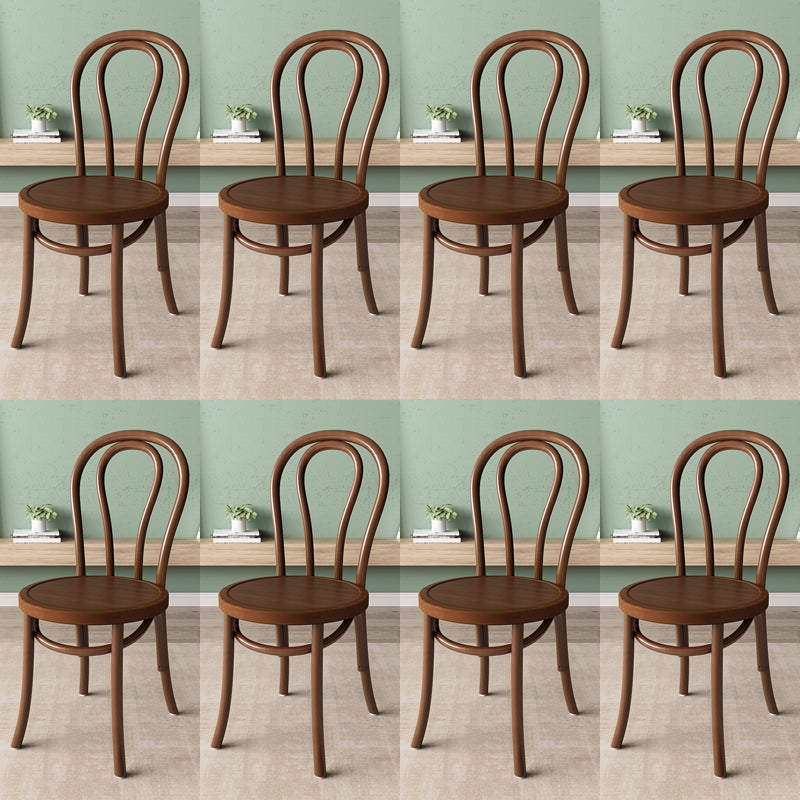 Wood Modern Style Side Chair Open Back Dining Chair for Dining Room