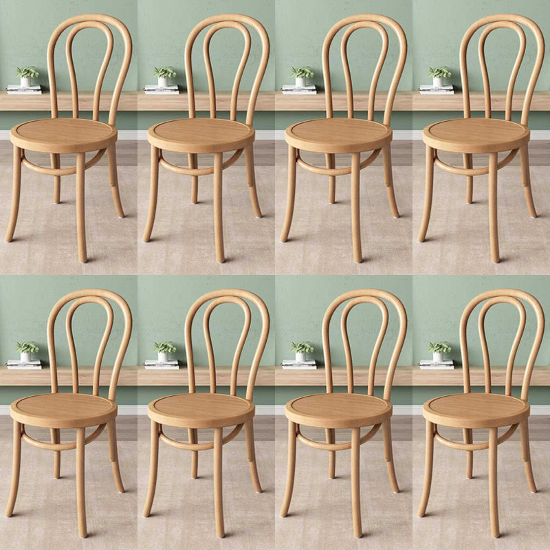 Wood Modern Style Side Chair Open Back Dining Chair for Dining Room