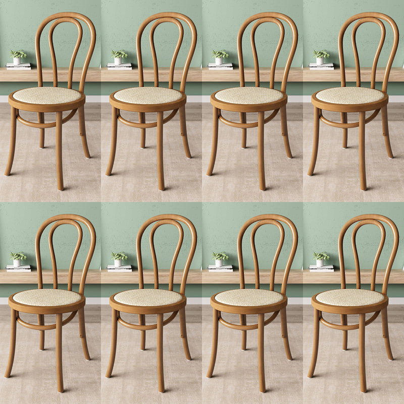 Wood Modern Style Side Chair Open Back Dining Chair for Dining Room