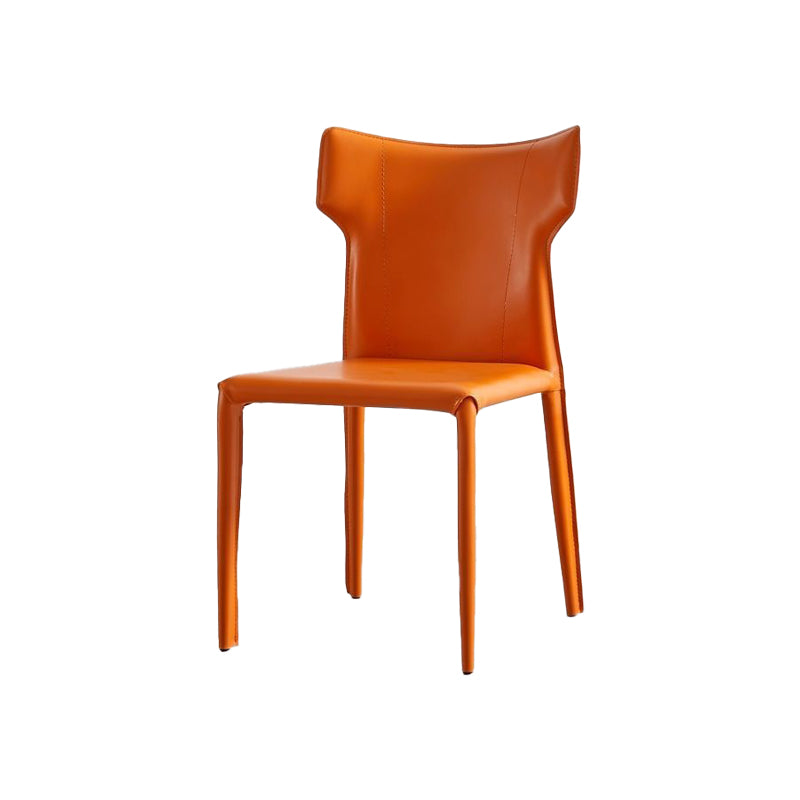 Contemporary Upholstered Armless Chair Kitchen Wingback Dining Chair