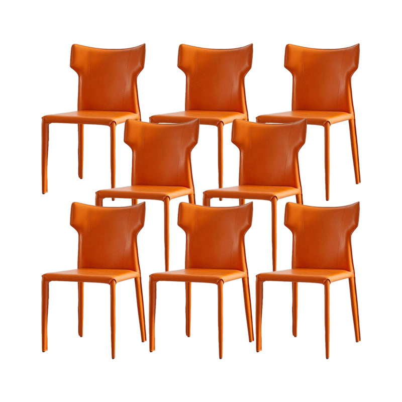 Contemporary Upholstered Armless Chair Kitchen Wingback Dining Chair