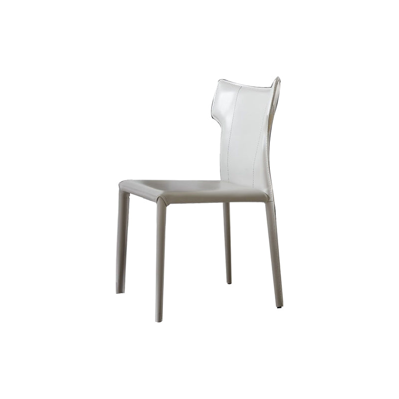 Contemporary Upholstered Armless Chair Kitchen Wingback Dining Chair