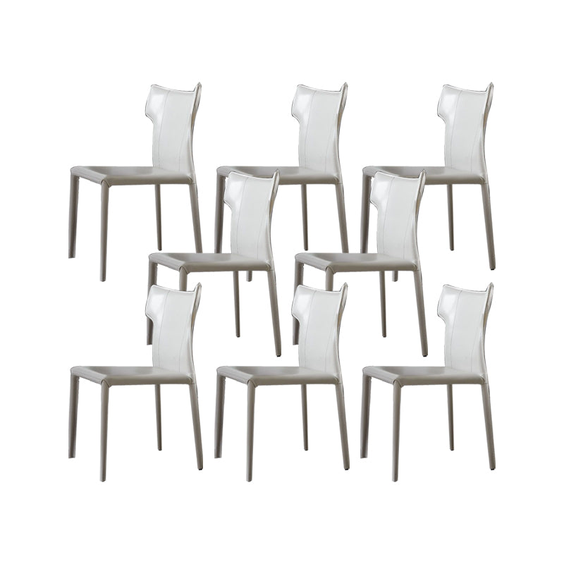Contemporary Upholstered Armless Chair Kitchen Wingback Dining Chair