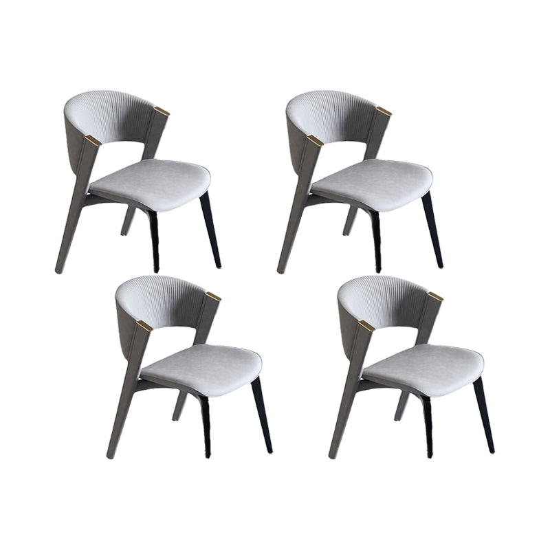 Industrial Upholstered Armless Chair Kitchen Open Back Dining Chair