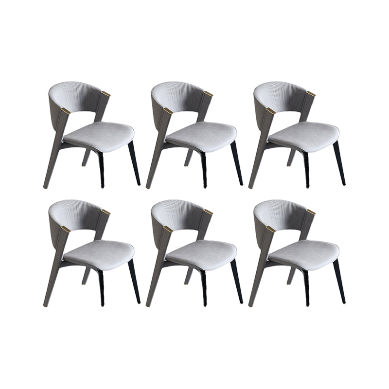 Industrial Upholstered Armless Chair Kitchen Open Back Dining Chair