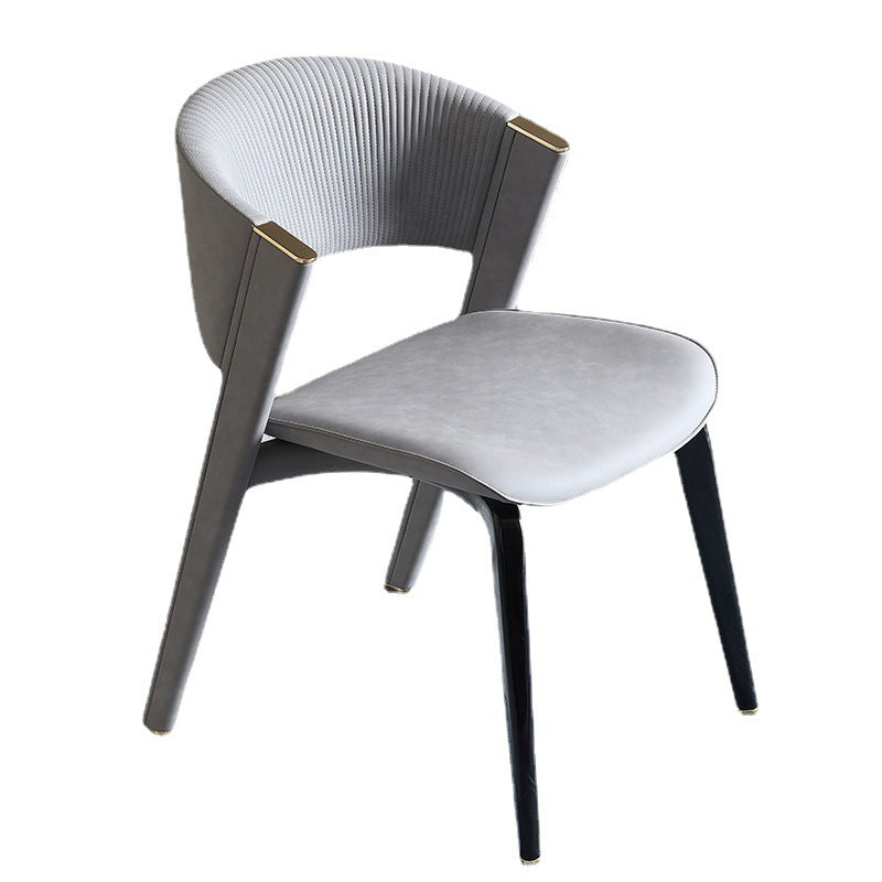 Industrial Upholstered Armless Chair Kitchen Open Back Dining Chair