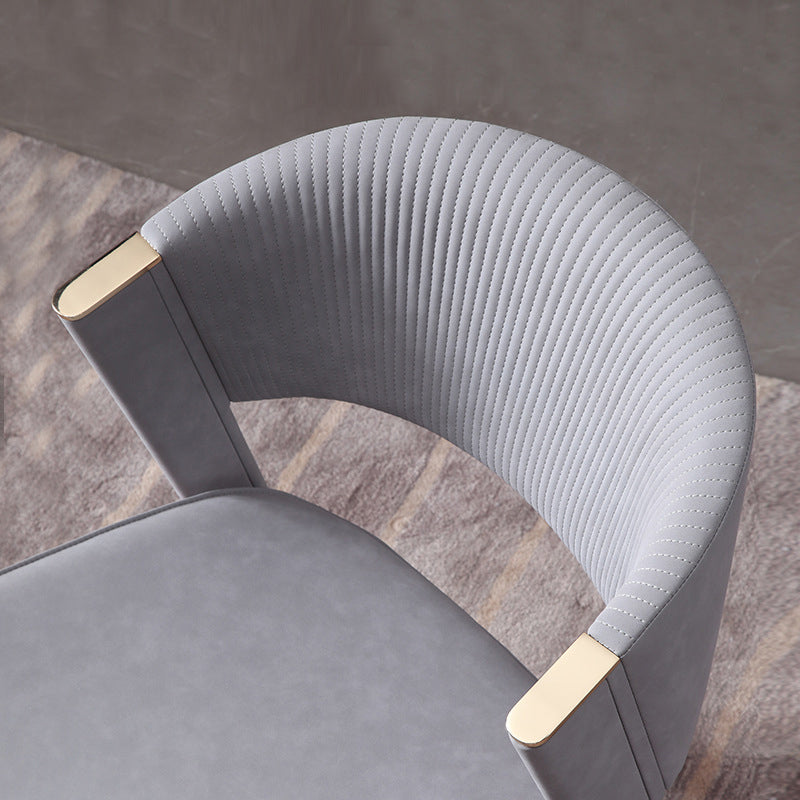 Industrial Upholstered Armless Chair Kitchen Open Back Dining Chair