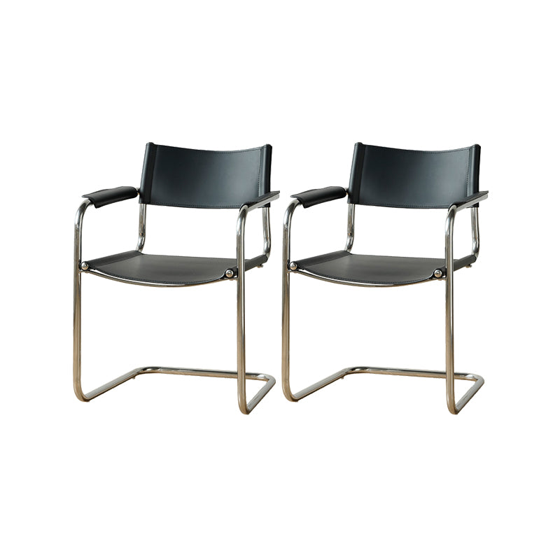 Industrial Arm Chair Modern Leather Indoor Dining Chair for Home