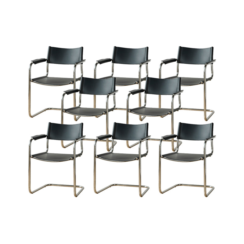 Industrial Arm Chair Modern Leather Indoor Dining Chair for Home