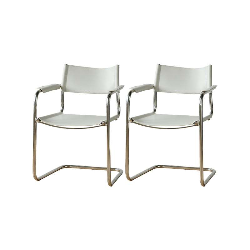 Industrial Arm Chair Modern Leather Indoor Dining Chair for Home