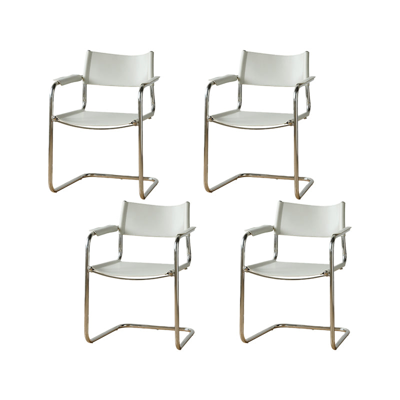Industrial Arm Chair Modern Leather Indoor Dining Chair for Home