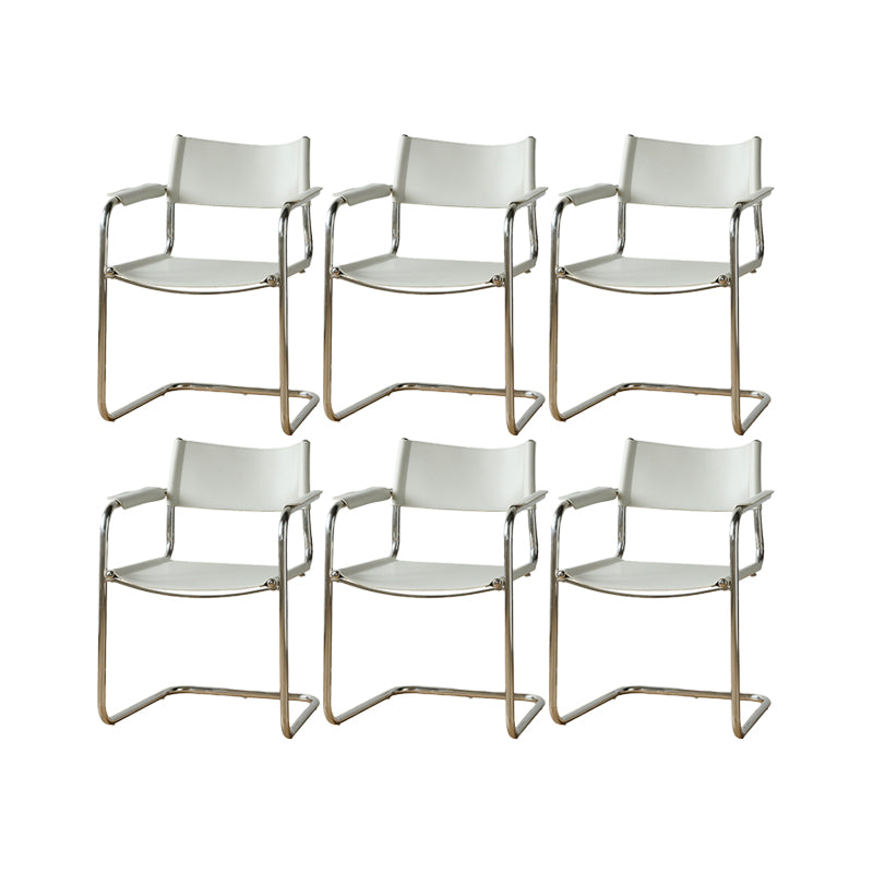 Industrial Arm Chair Modern Leather Indoor Dining Chair for Home