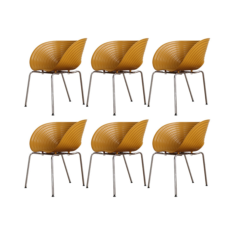 Industrial Side Chair Plastic Open Back Dining Chair for Home