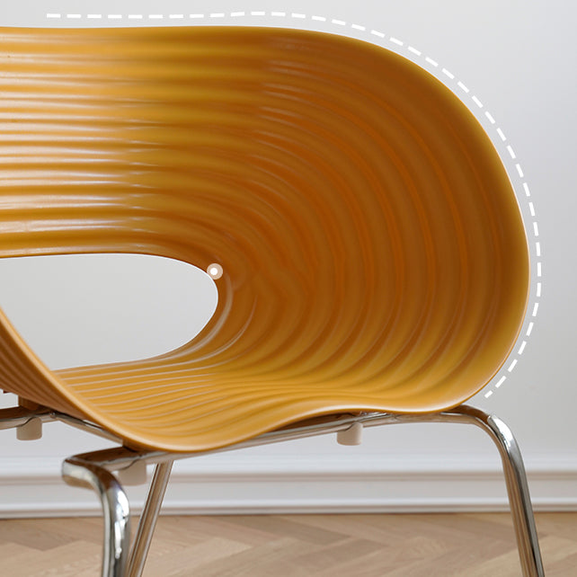 Industrial Side Chair Plastic Open Back Dining Chair for Home
