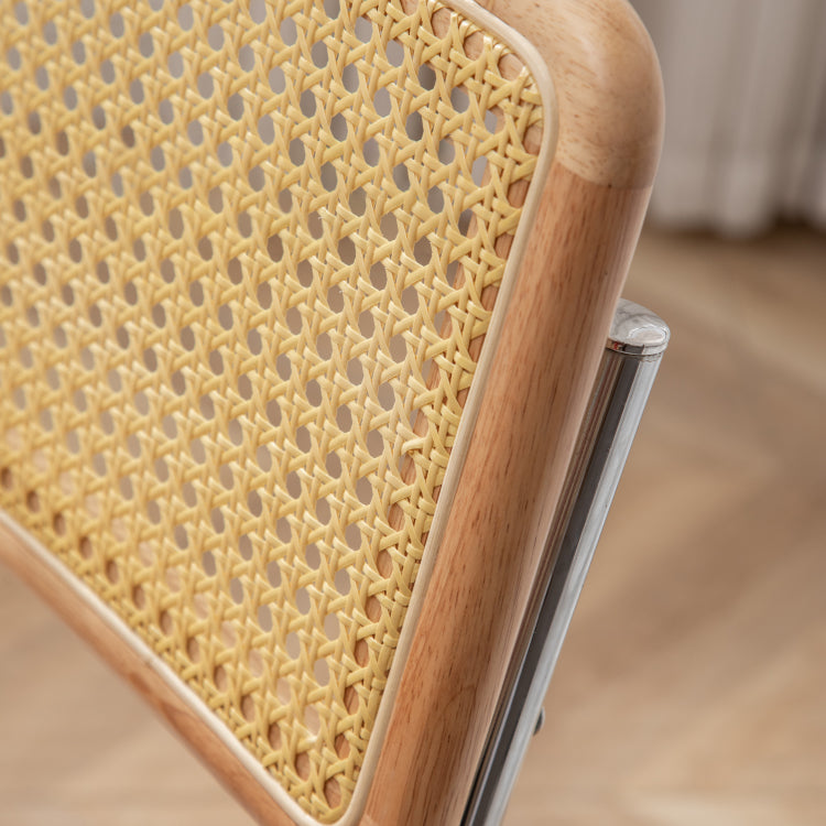 Industrial Style Side Chair Leather Open Back Indoor Dining Chair