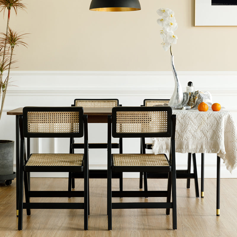 Solid Wood Side Chair Modern Style Folding Dining Chair for Home