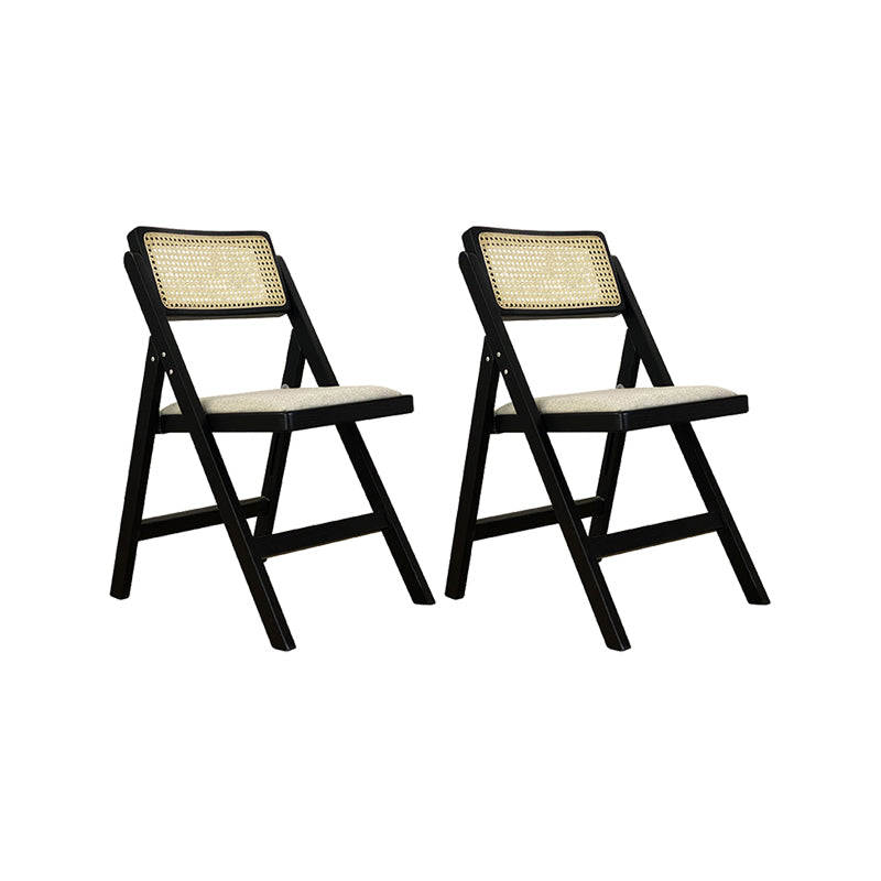Solid Wood Side Chair Modern Style Folding Dining Chair for Home