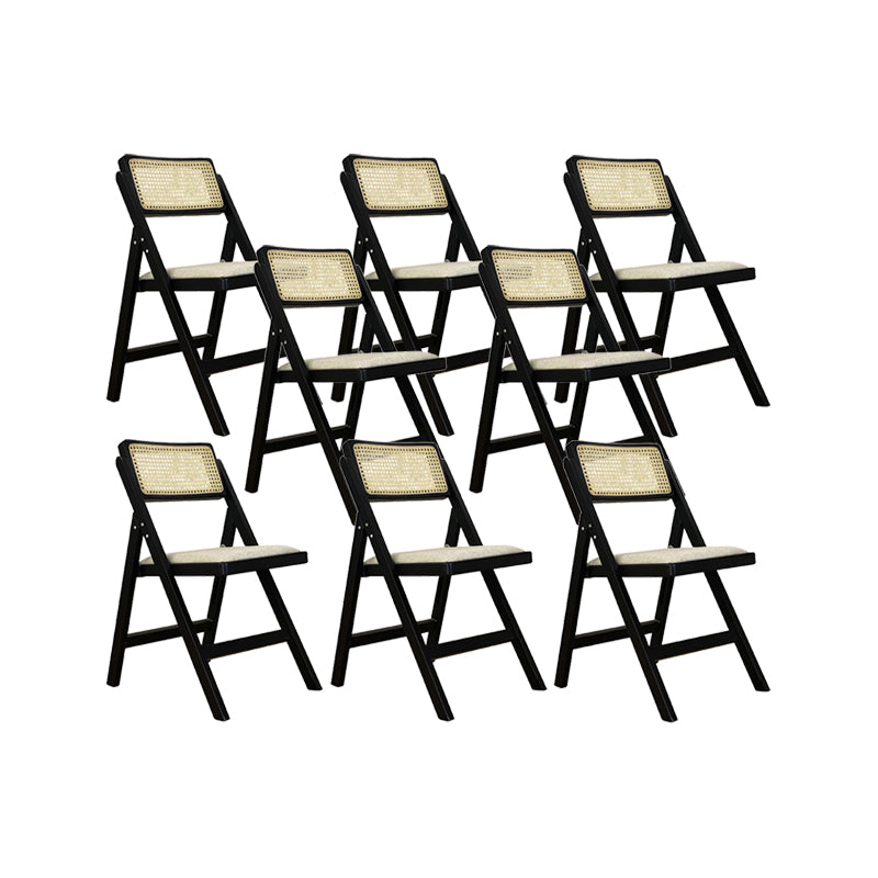 Solid Wood Side Chair Modern Style Folding Dining Chair for Home