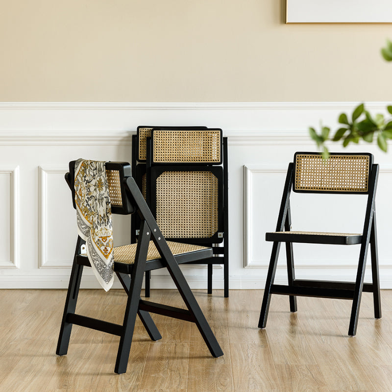 Solid Wood Side Chair Modern Style Folding Dining Chair for Home