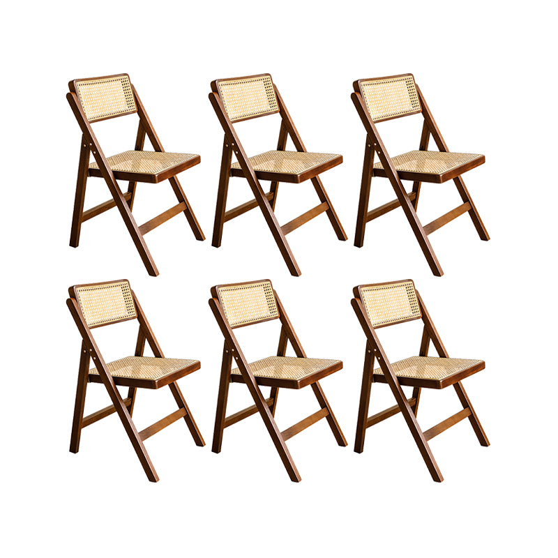Solid Wood Side Chair Modern Style Folding Dining Chair for Home
