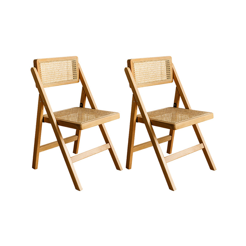 Solid Wood Side Chair Modern Style Folding Dining Chair for Home