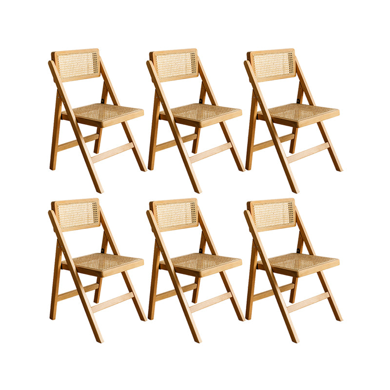 Solid Wood Side Chair Modern Style Folding Dining Chair for Home