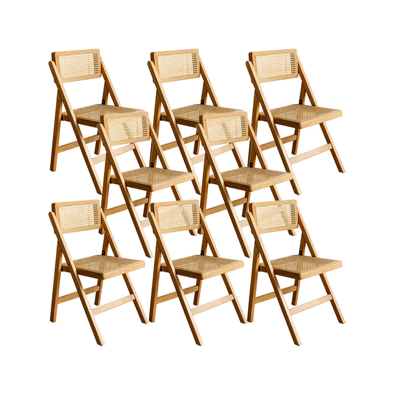 Solid Wood Side Chair Modern Style Folding Dining Chair for Home