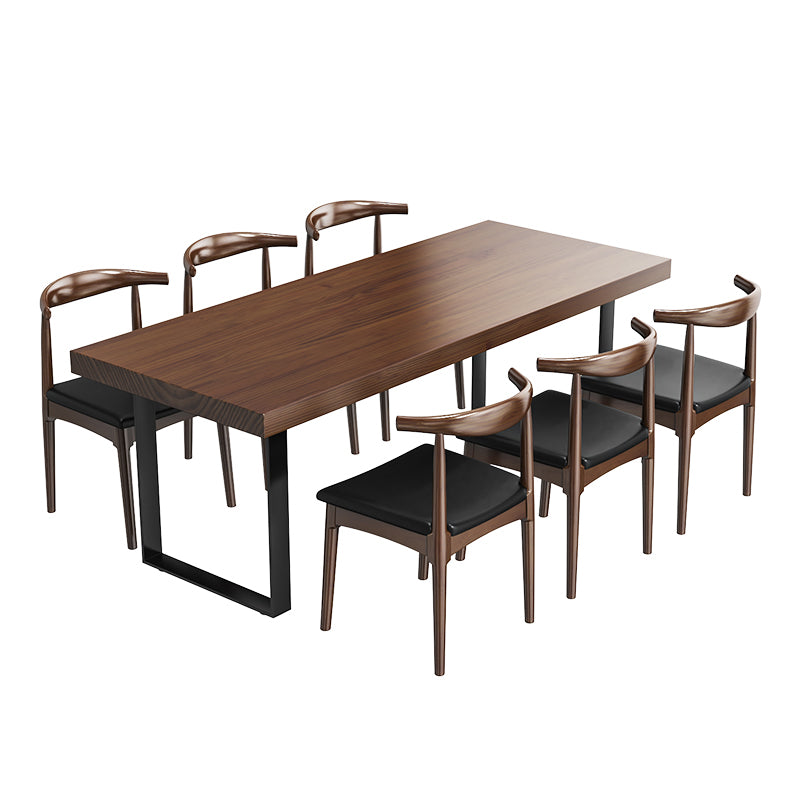 Industrial Rectangle Wood Dining Table 1/3/5/7 Pieces Dining Set for Dining Room