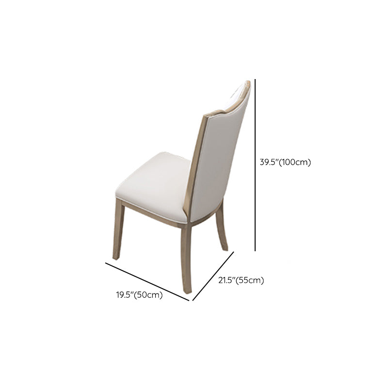 Nordic 1/2/5/7 Pieces Furniture Stone Rectangle Dining Table Set in White