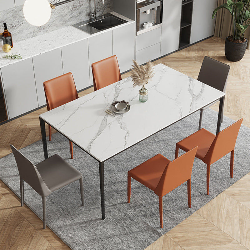 Dining Room Dinner Kitchen Table Rectangle 4 Legs Dining Table