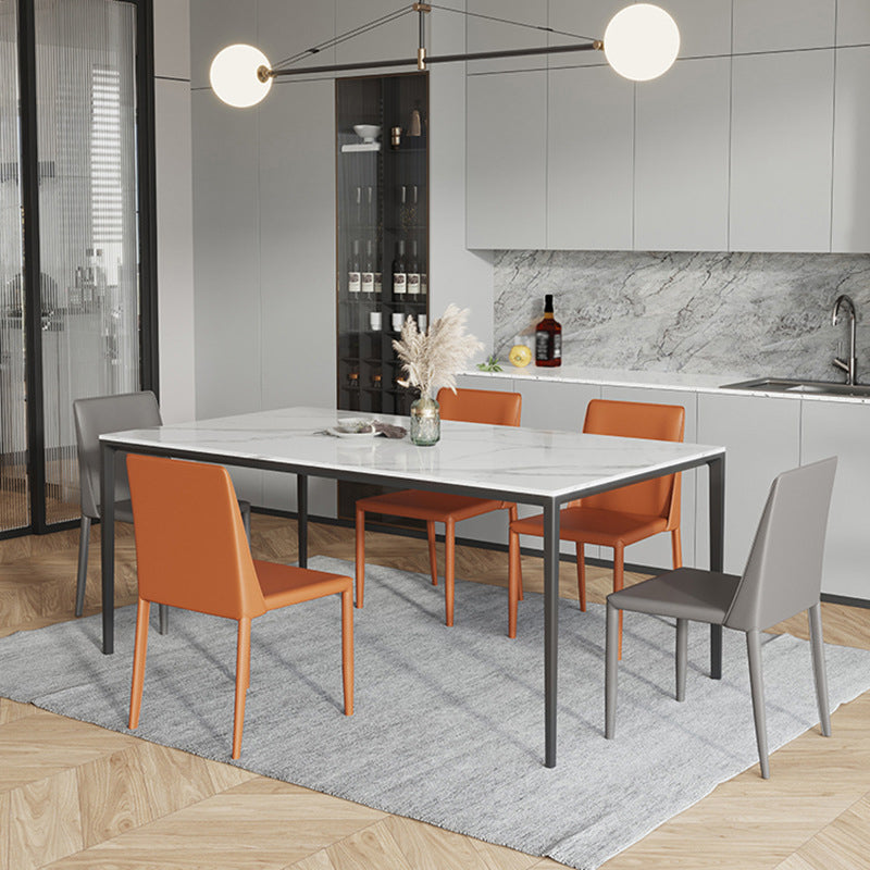 Dining Room Dinner Kitchen Table Rectangle 4 Legs Dining Table